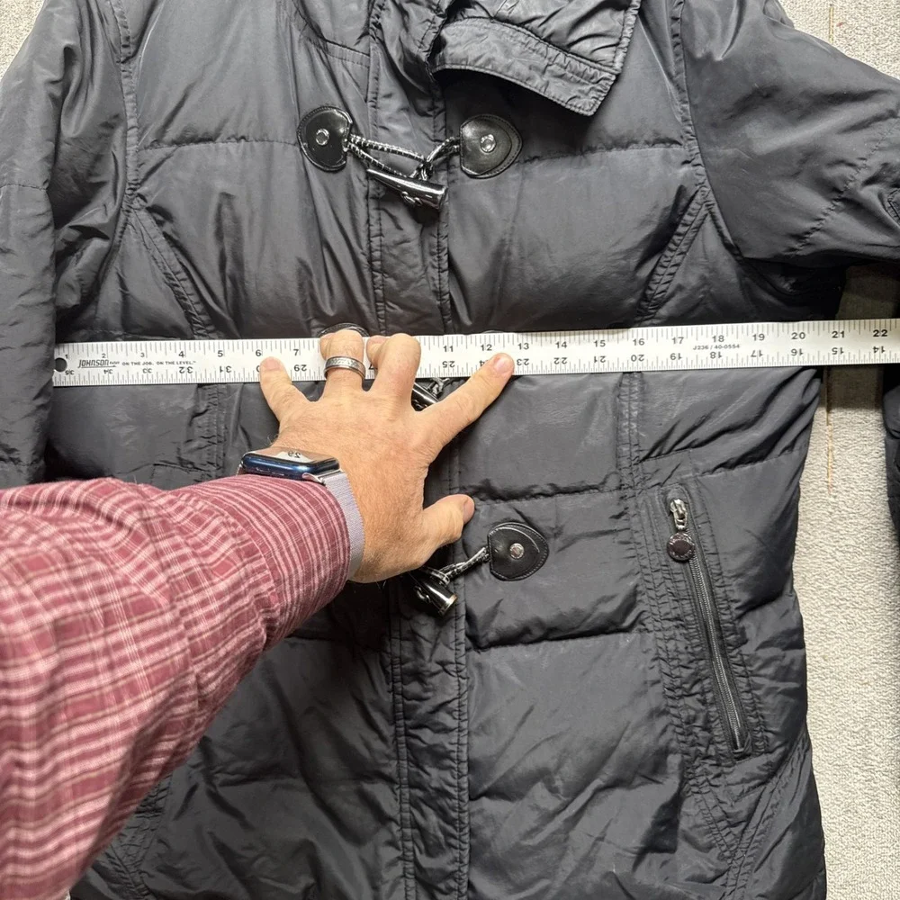 Calvin Klein Mens Black Hooded Toggle Quilted‎ Jacket Large Classic Winter